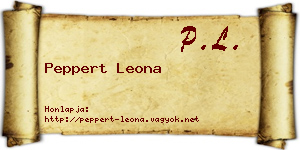 Peppert Leona névjegykártya